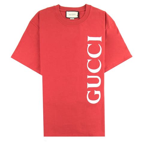 red gucci t shirt mens|Gucci graphic tee.